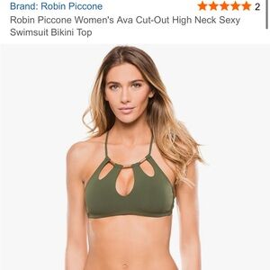 Robin Piccone Women's Ava Cut-Out High Neck Sexy Bikini Set